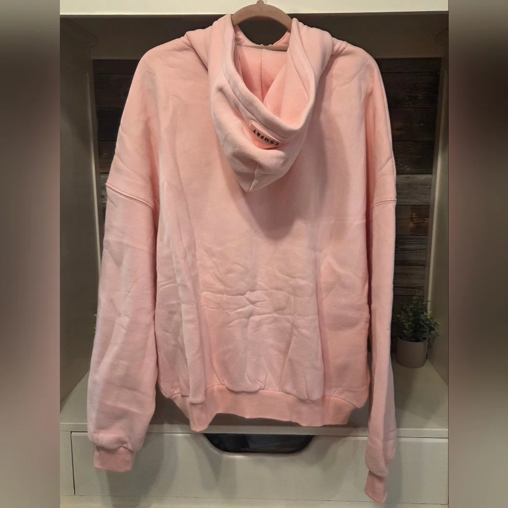 Comfrt Oversized Relaxed Full-Zip Hooded Sweatshirt- In BUBBLEGUM!! UNISEX!! - Picture 9 of 11
